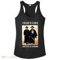Trump Vance Justice Is Coming Ladies PosiCharge Competitor Racerback Tank thumb 0