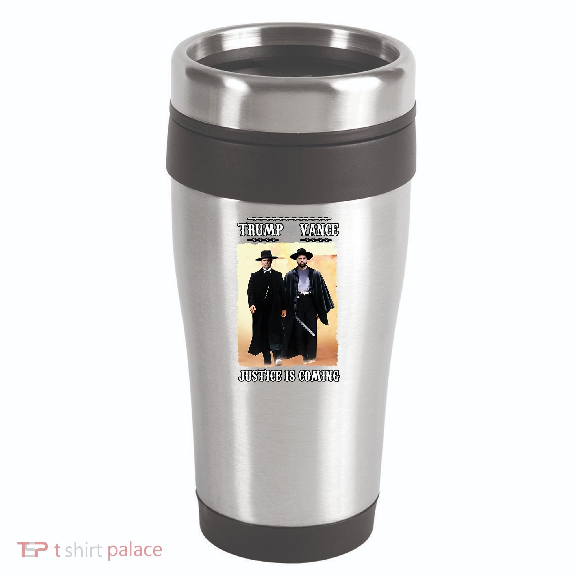 Trump Vance Justice Is Coming 16oz Travel Tumbler