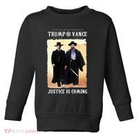 Trump Vance Justice Is Coming Toddler Sweatshirt thumb 0