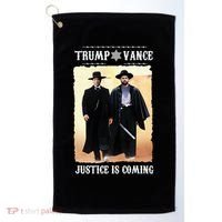 Trump Vance Justice Is Coming Golf Towel thumb 0
