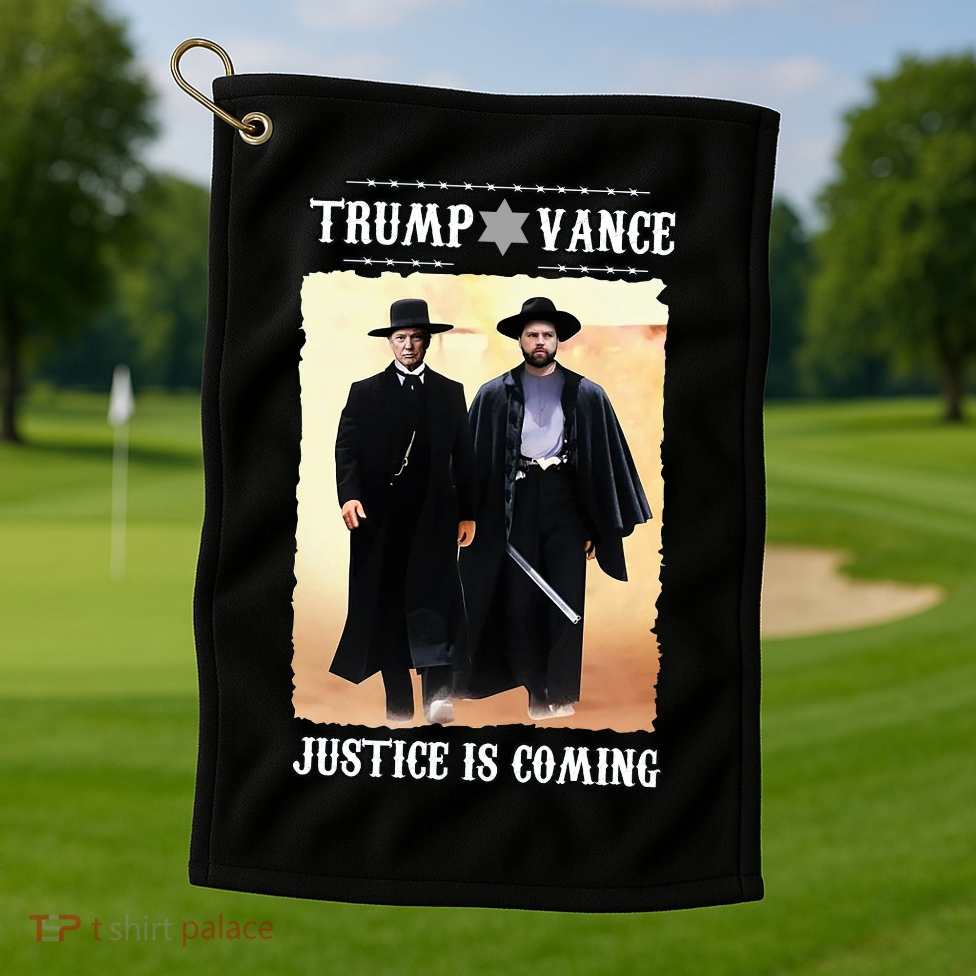 Trump Vance Justice Is Coming Golf Towel