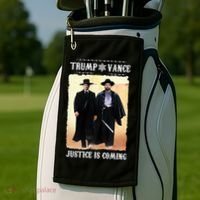 Trump Vance Justice Is Coming Golf Towel thumb 2