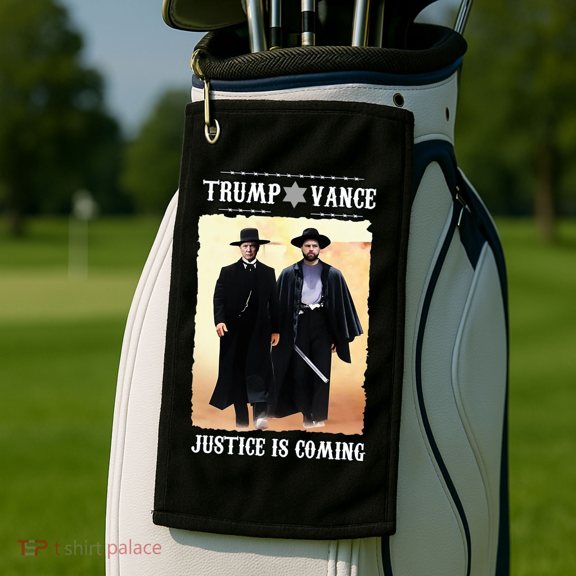 Trump Vance Justice Is Coming Golf Towel