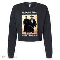 Trump Vance Justice Is Coming Cropped Pullover Crew thumb 0