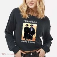 Trump Vance Justice Is Coming Cropped Pullover Crew thumb 2