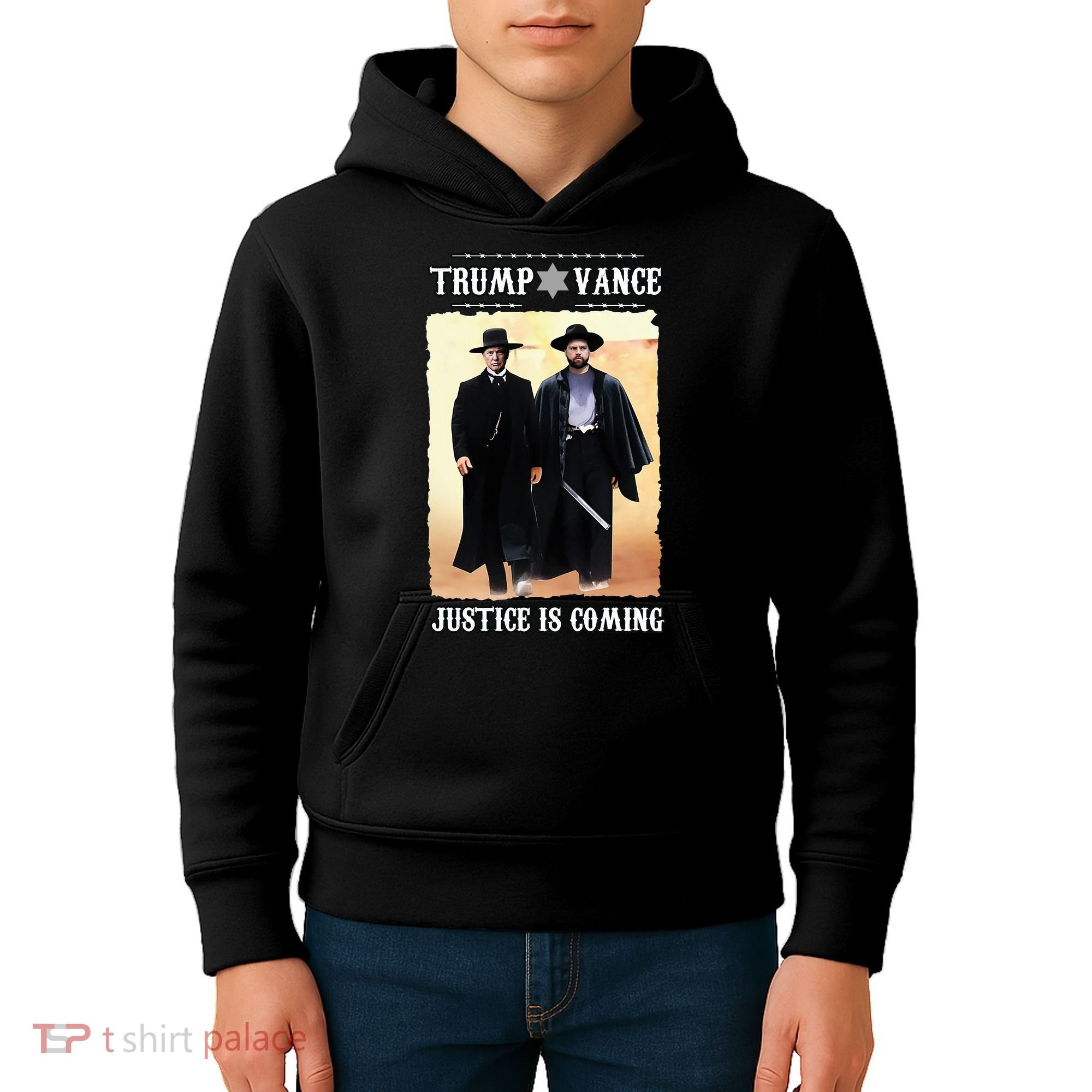 Trump Vance Justice Is Coming Kids Hoodie