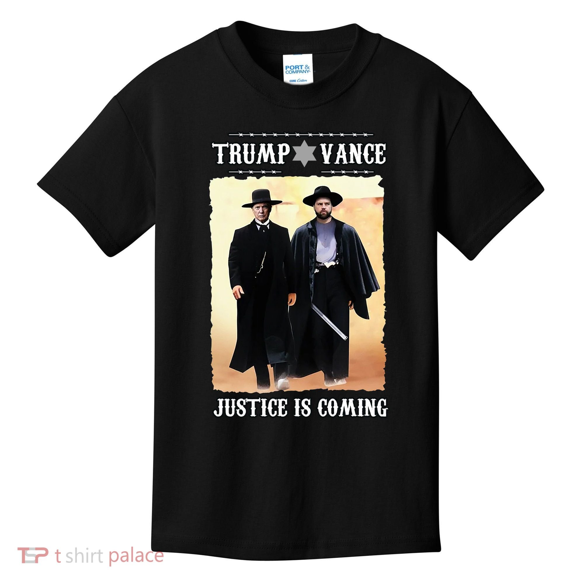 Trump Vance Justice Is Coming Kids T-Shirt