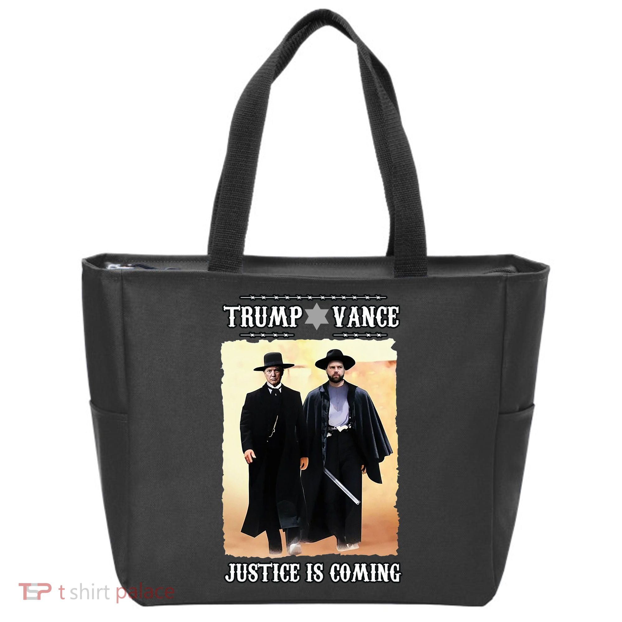 Trump Vance Justice Is Coming Tote Bag