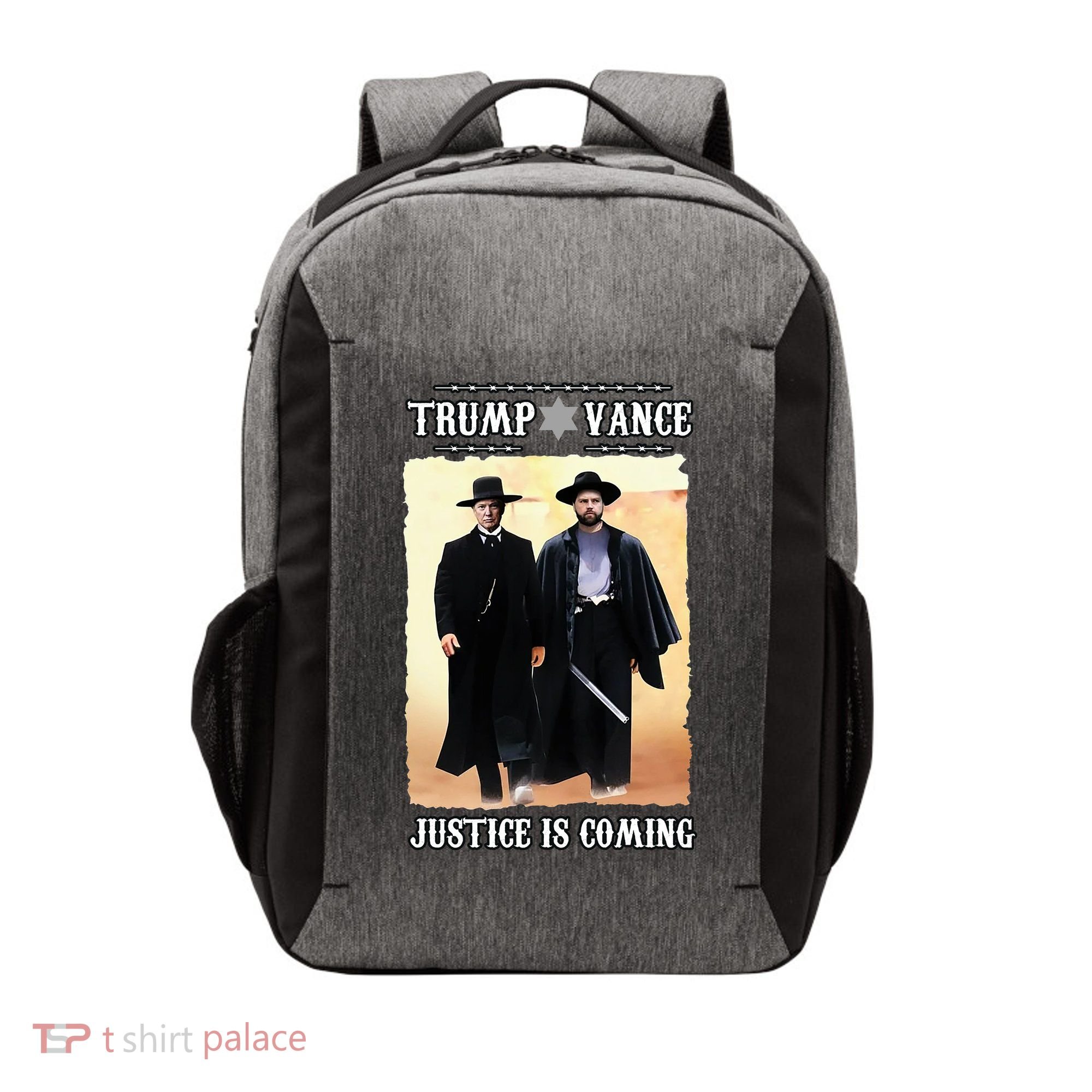 Trump Vance Justice Is Coming Vector Backpack