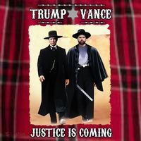 Trump Vance Justice Is Coming Women's Flannel Plaid Pajama Pants thumb 2