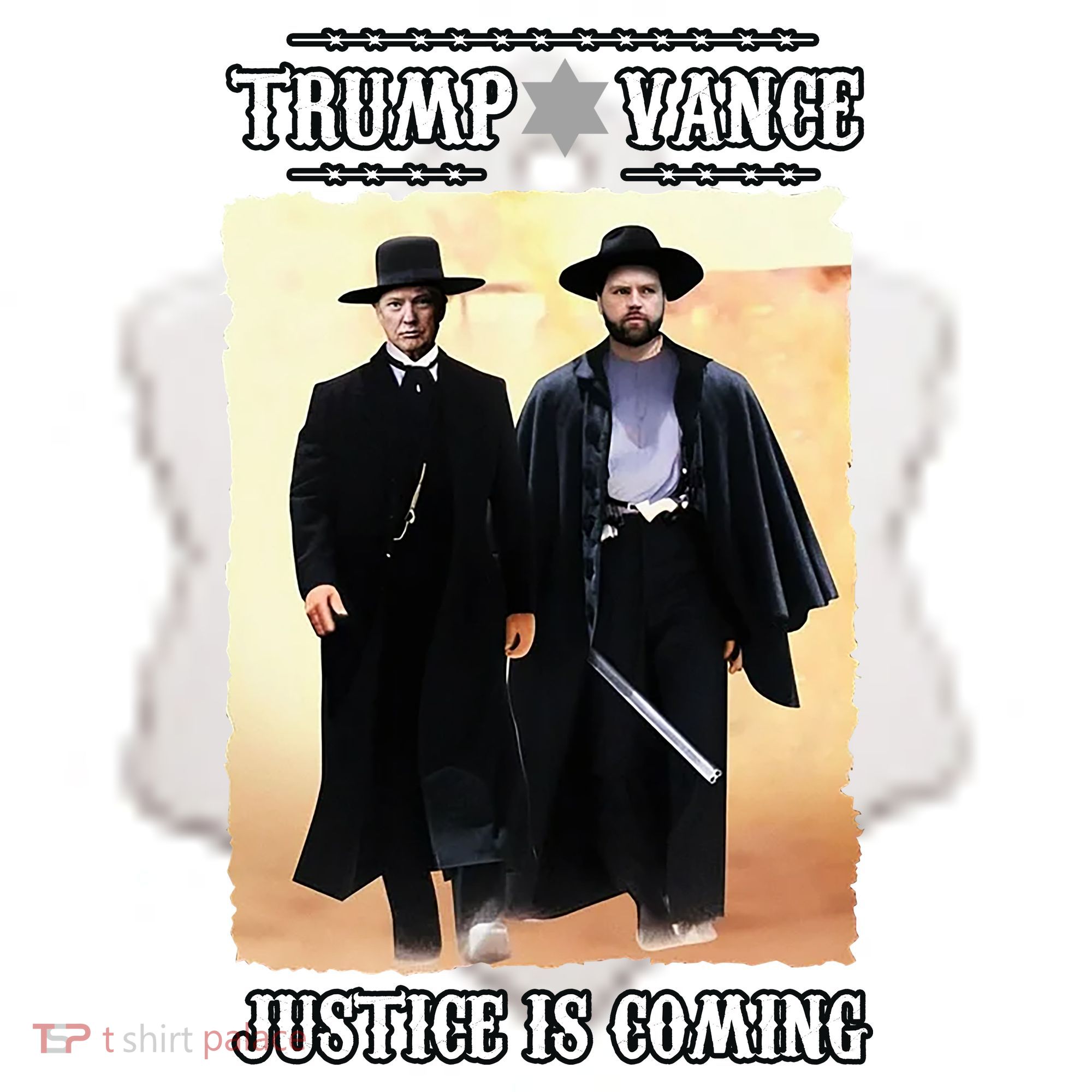 Trump Vance Justice Is Coming Ceramic Ornament