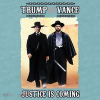 Trump Vance Justice Is Coming Sueded Cloud Jersey T-Shirt thumb 2