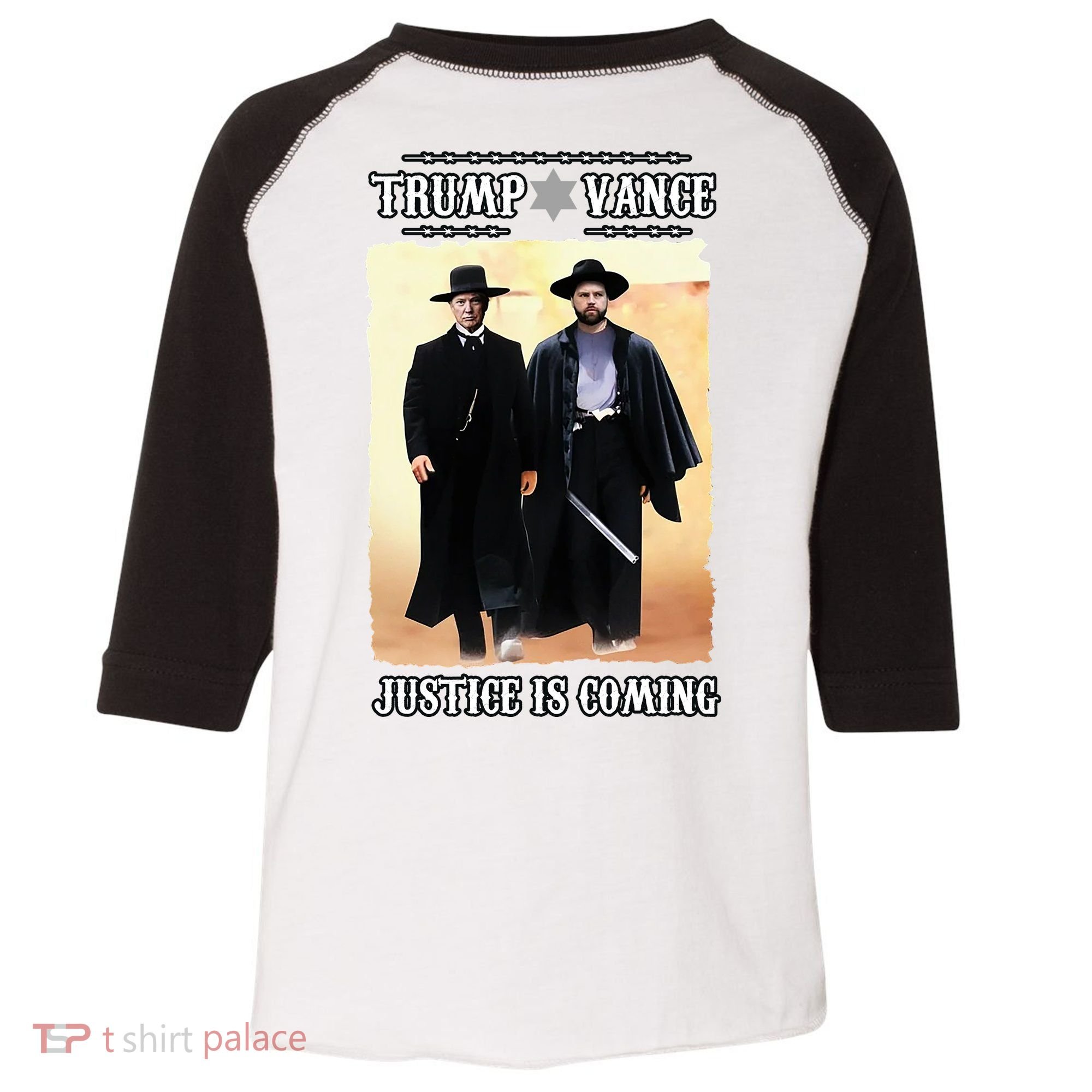 Trump Vance Justice Is Coming Toddler Fine Jersey T-Shirt