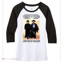 Trump Vance Justice Is Coming Women's Tri-Blend 3/4-Sleeve Raglan Shirt thumb 0