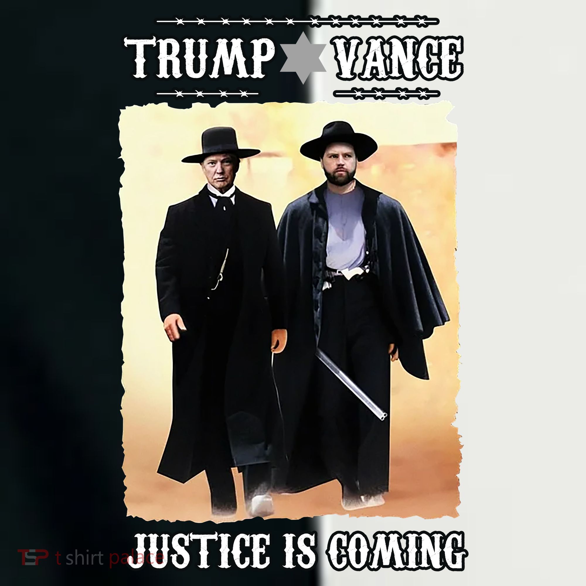 Trump Vance Justice Is Coming Women's Tri-Blend 3/4-Sleeve Raglan Shirt