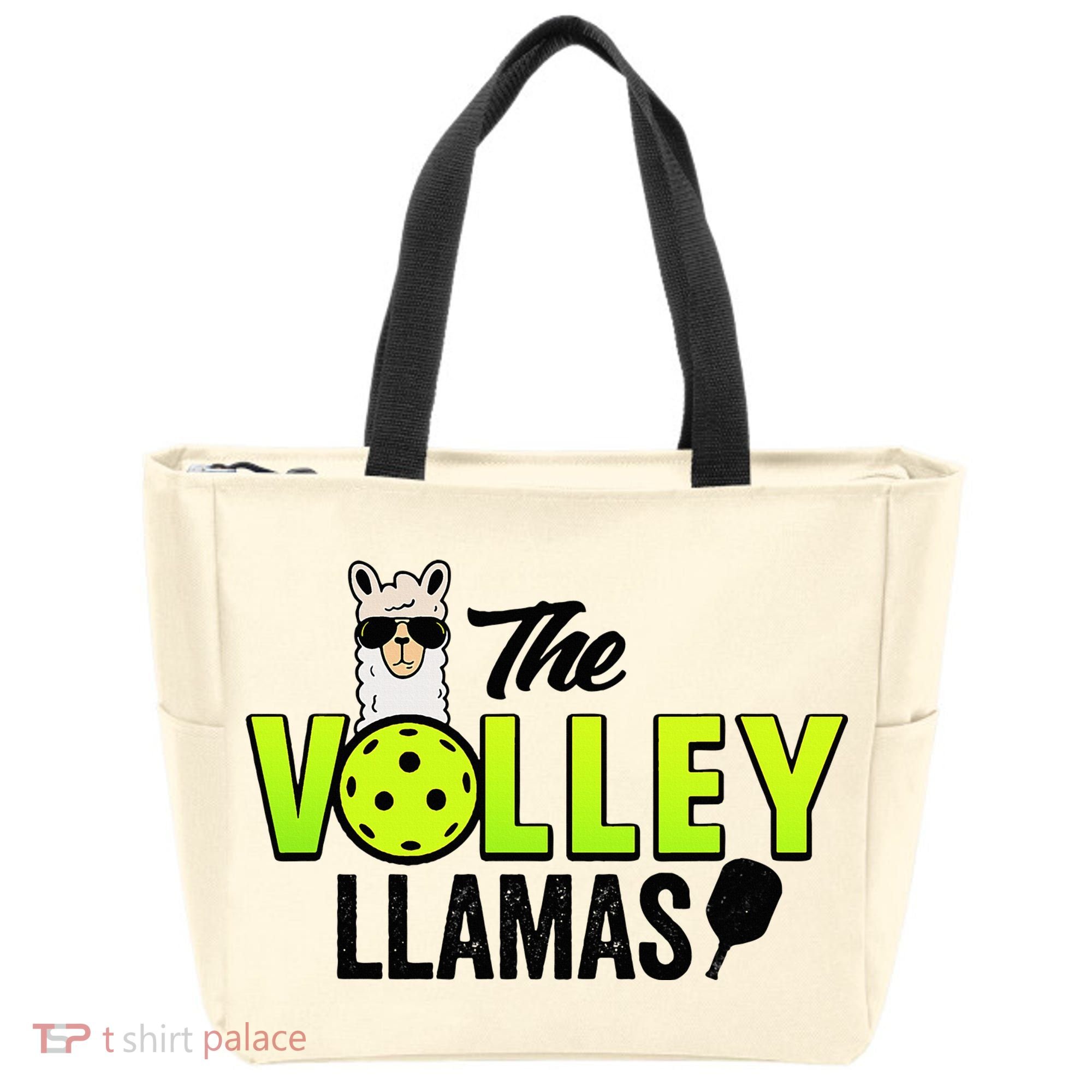 The Volley LLamas comic style llama pickle ball Tote Bag
