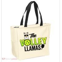 The Volley LLamas comic style llama pickle ball Tote Bag thumb 2