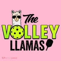 The Volley LLamas comic style llama pickle ball Coaster thumb 2