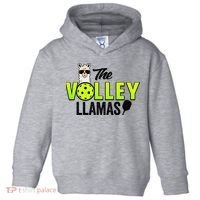 The Volley LLamas comic style llama pickle ball Toddler Hoodie thumb 0
