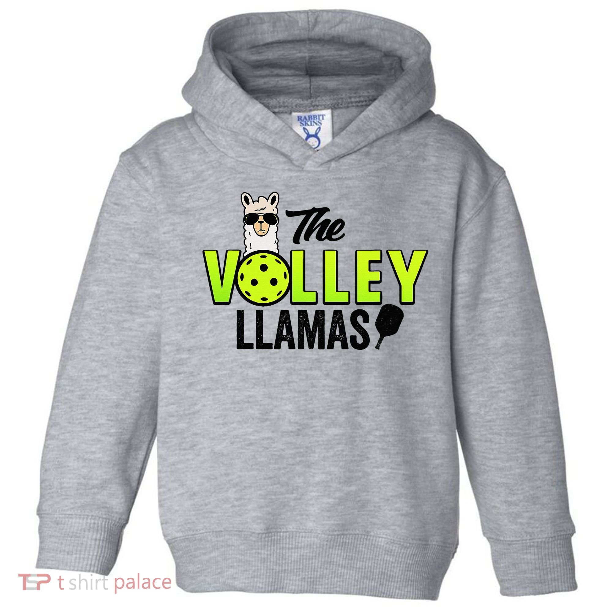 The Volley LLamas comic style llama pickle ball Toddler Hoodie