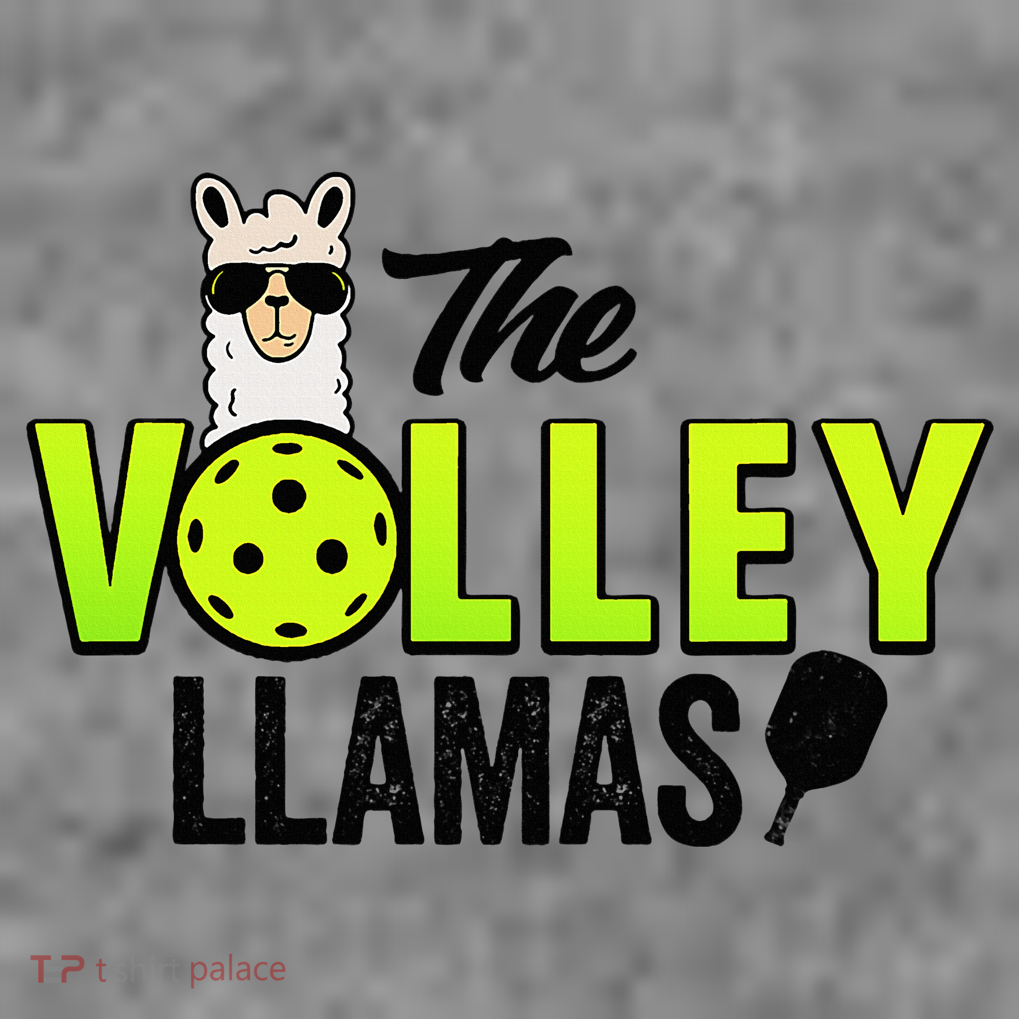 The Volley LLamas comic style llama pickle ball Toddler Hoodie