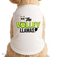 The Volley LLamas comic style llama pickle ball Doggie Tank thumb 0