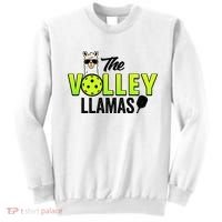 The Volley LLamas comic style llama pickle ball Sweatshirt thumb 0