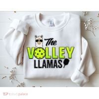 The Volley LLamas comic style llama pickle ball Sweatshirt thumb 2