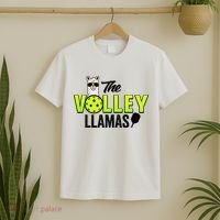 The Volley LLamas comic style llama pickle ball T-Shirt thumb 2