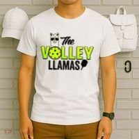 The Volley LLamas comic style llama pickle ball T-Shirt thumb 6