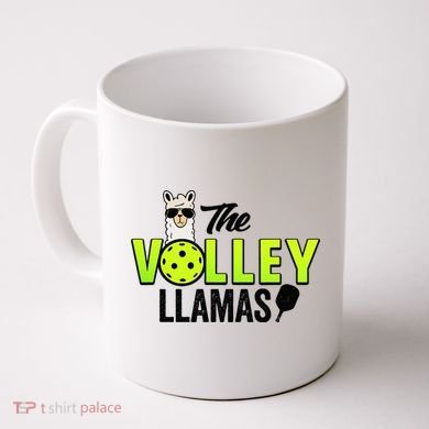 The Volley LLamas comic style llama pickle ball Coffee Mug