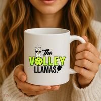 The Volley LLamas comic style llama pickle ball Coffee Mug thumb 3