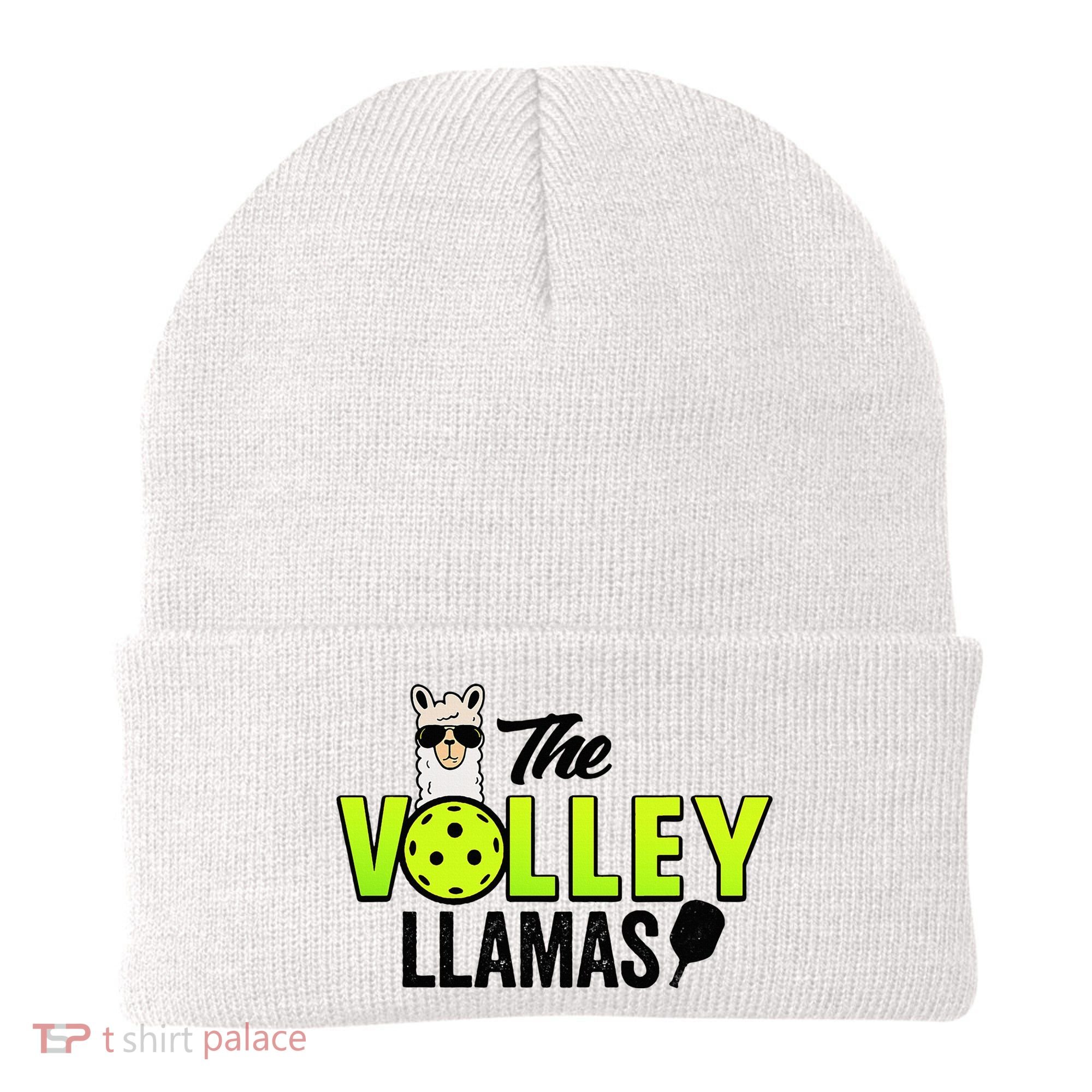 The Volley LLamas comic style llama pickle ball Beanie