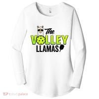 The Volley LLamas comic style llama pickle ball Women's Perfect Tri Tunic Long Sleeve Shirt thumb 0