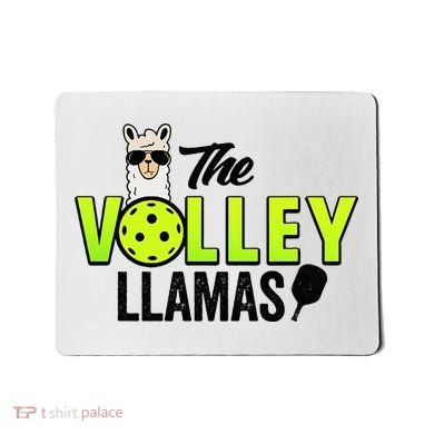 The Volley LLamas comic style llama pickle ball Mousepad