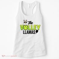 The Volley LLamas comic style llama pickle ball Women's Tank Top thumb 0