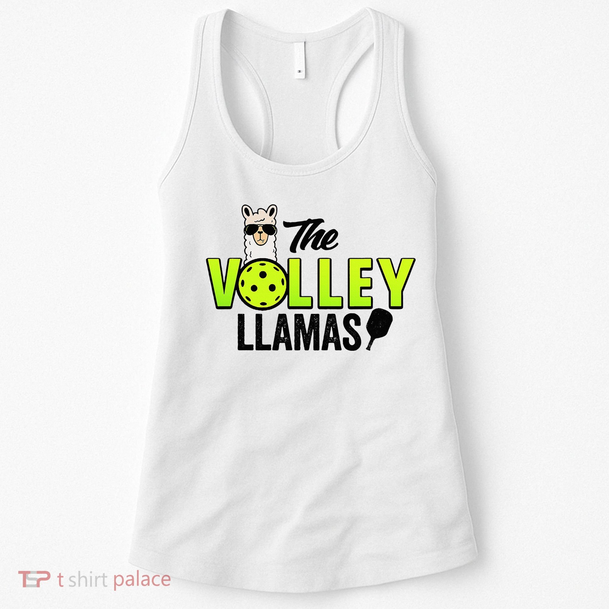 The Volley LLamas comic style llama pickle ball Women's Tank Top