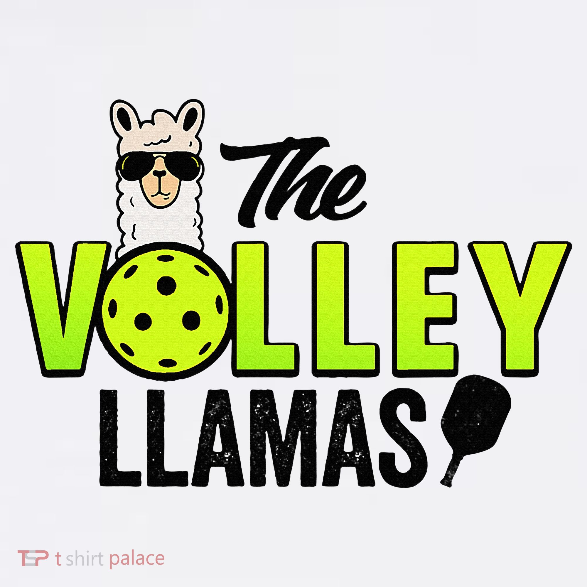 The Volley LLamas comic style llama pickle ball Women's Tank Top