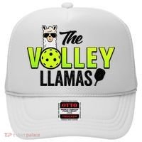 The Volley LLamas comic style llama pickle ball Hat thumb 0