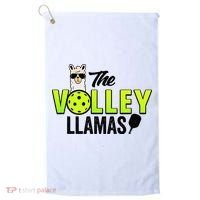 The Volley LLamas comic style llama pickle ball Golf Towel thumb 0