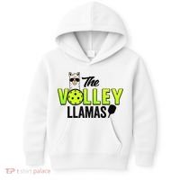 The Volley LLamas comic style llama pickle ball Kids Hoodie thumb 0