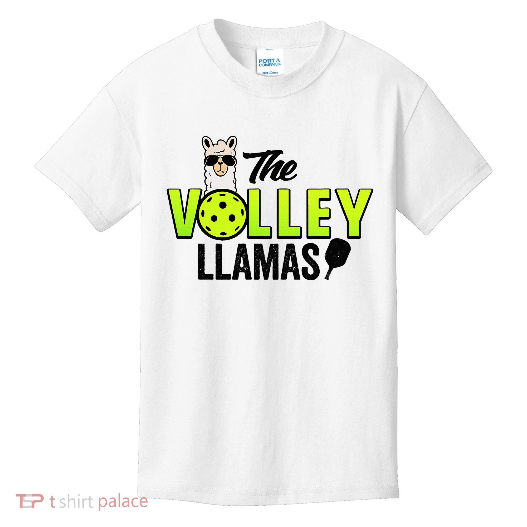 The Volley LLamas comic style llama pickle ball Kids T-Shirt