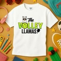The Volley LLamas comic style llama pickle ball Kids T-Shirt thumb 3