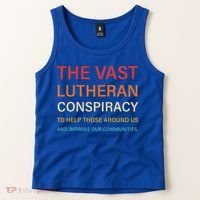 The Vast Lutheran Conspiracy To Help Those Around Us Tank Top thumb 2