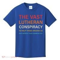 The Vast Lutheran Conspiracy To Help Those Around Us Kids T-Shirt thumb 0