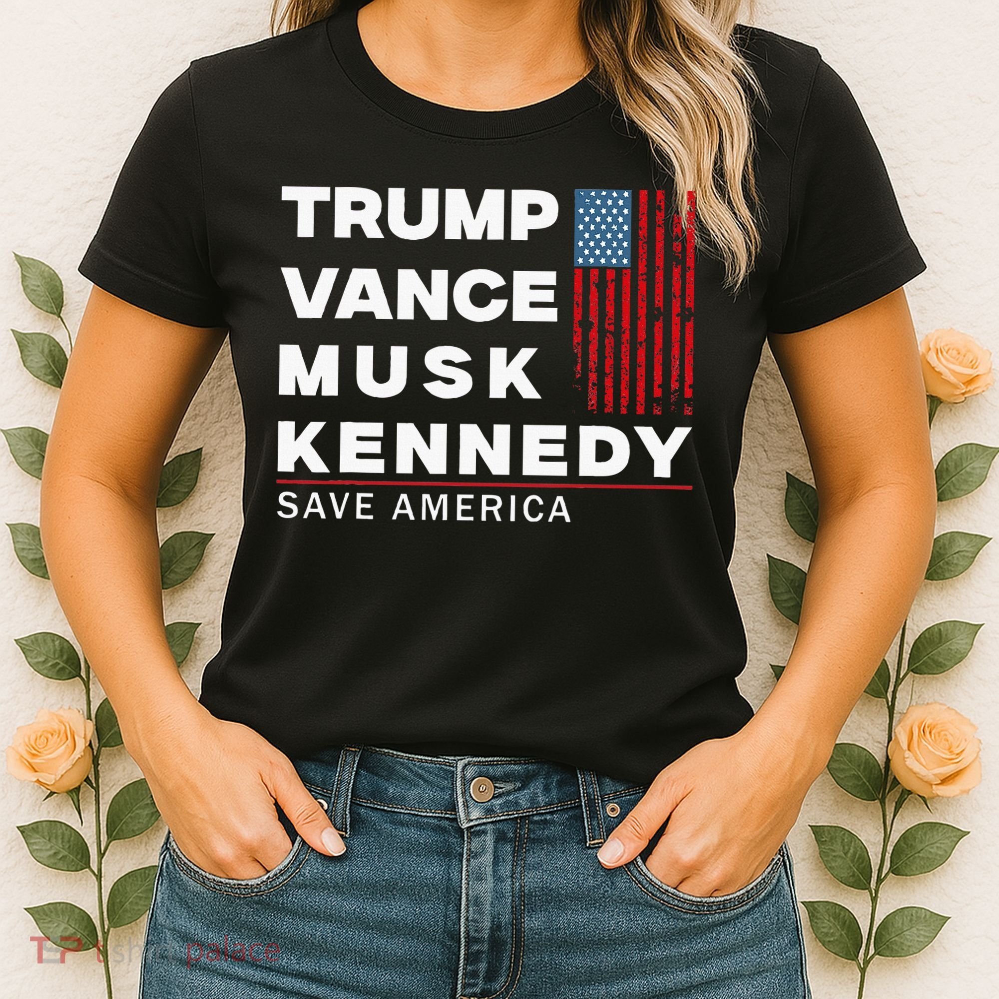Trump Vance Musk Kennedy Save America 2024 Women's T-Shirt