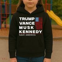 Trump Vance Musk Kennedy Save America 2024 Kids Hoodie thumb 3