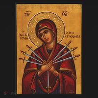 Theotokos Virgin Mary Eastern Orthodox Byzantine Art Church Women's Tank Top thumb 5