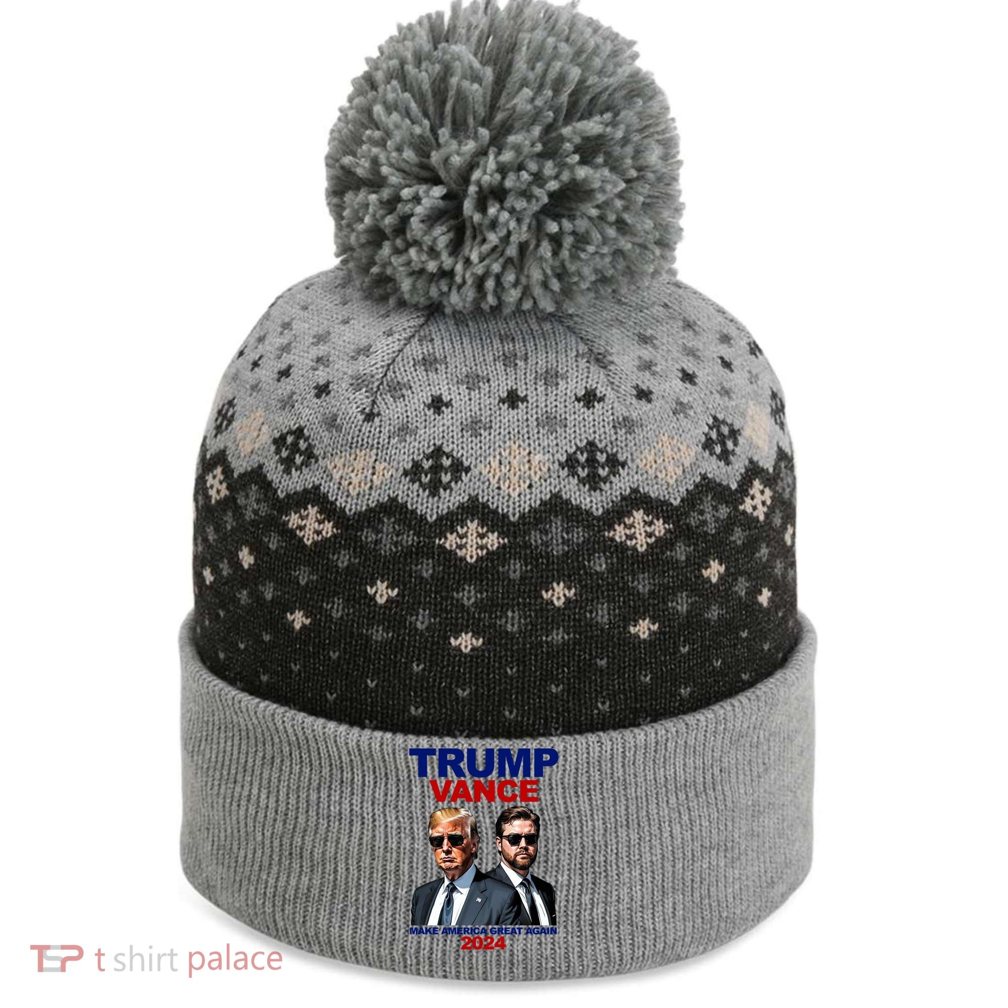 Trump Vance Make America Great Again 2024 Republican The Baniff Cuffed Pom Beanie