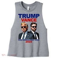 Trump Vance Make America Great Again 2024 Republican Women's Racerback Cropped Tank thumb 0
